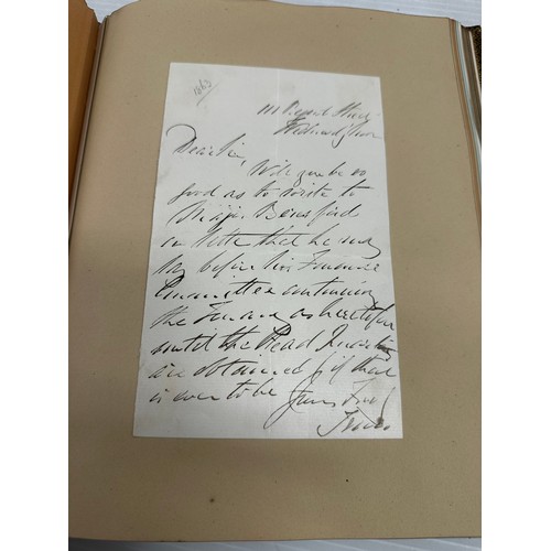 300 - A unique and extensive Autograph book, of 41 pages of signatures, and numerous loose letters, invita... 