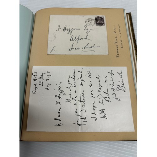 300 - A unique and extensive Autograph book, of 41 pages of signatures, and numerous loose letters, invita... 