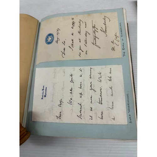 300 - A unique and extensive Autograph book, of 41 pages of signatures, and numerous loose letters, invita... 