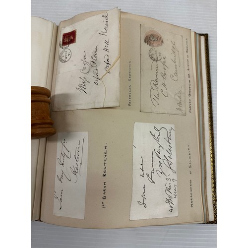 300 - A unique and extensive Autograph book, of 41 pages of signatures, and numerous loose letters, invita... 