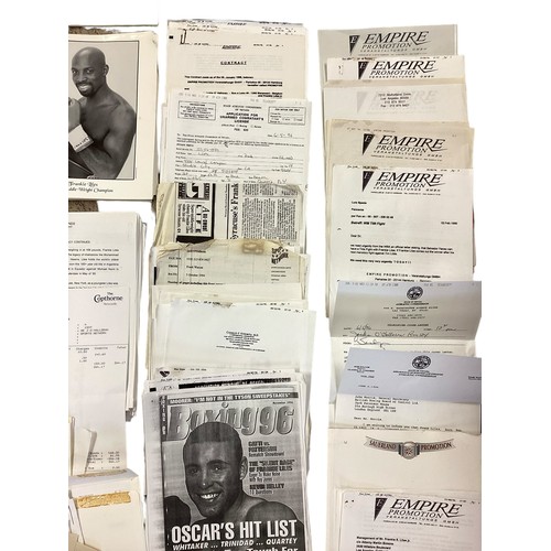 447 - A large collection of Boxing memorabilia relating to Frankie Liles. Super middleweight Champion. Con... 