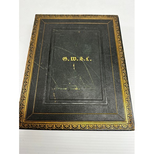 301 - A unique and extensive collection of C19th and C20th albums,  containing family and heraldic crests ... 