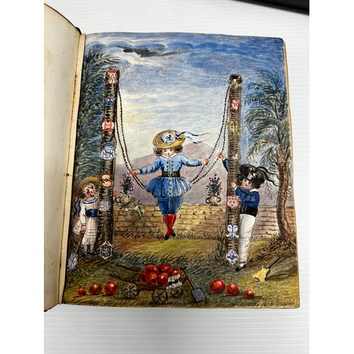 301 - A unique and extensive collection of C19th and C20th albums,  containing family and heraldic crests ... 