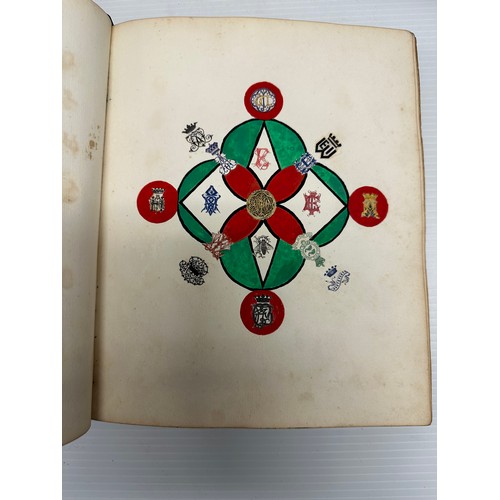 301 - A unique and extensive collection of C19th and C20th albums,  containing family and heraldic crests ... 