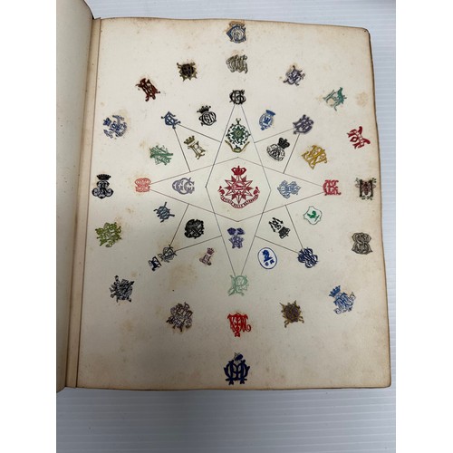 301 - A unique and extensive collection of C19th and C20th albums,  containing family and heraldic crests ... 