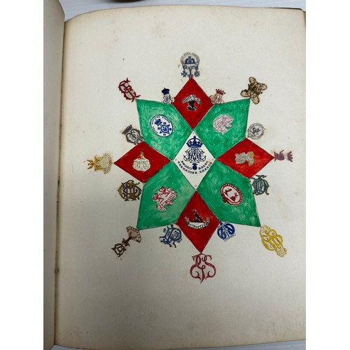 301 - A unique and extensive collection of C19th and C20th albums,  containing family and heraldic crests ... 