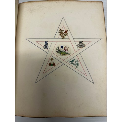 301 - A unique and extensive collection of C19th and C20th albums,  containing family and heraldic crests ... 