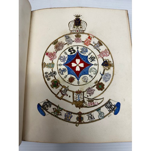 301 - A unique and extensive collection of C19th and C20th albums,  containing family and heraldic crests ... 