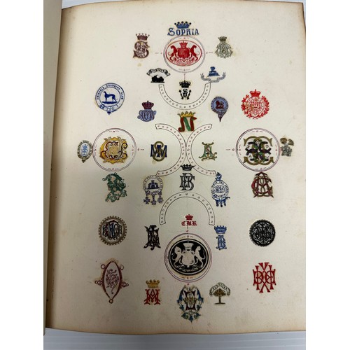 301 - A unique and extensive collection of C19th and C20th albums,  containing family and heraldic crests ... 