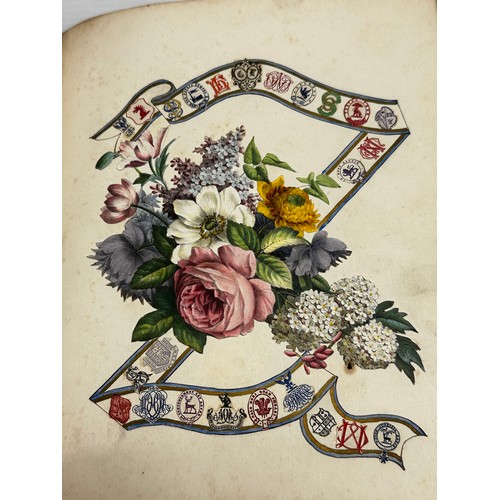 301 - A unique and extensive collection of C19th and C20th albums,  containing family and heraldic crests ... 