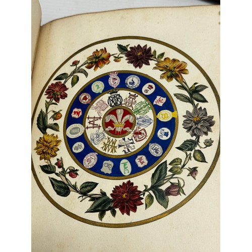 301 - A unique and extensive collection of C19th and C20th albums,  containing family and heraldic crests ... 