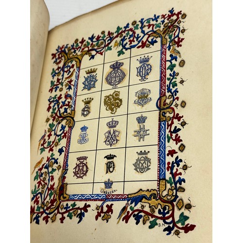 301 - A unique and extensive collection of C19th and C20th albums,  containing family and heraldic crests ... 