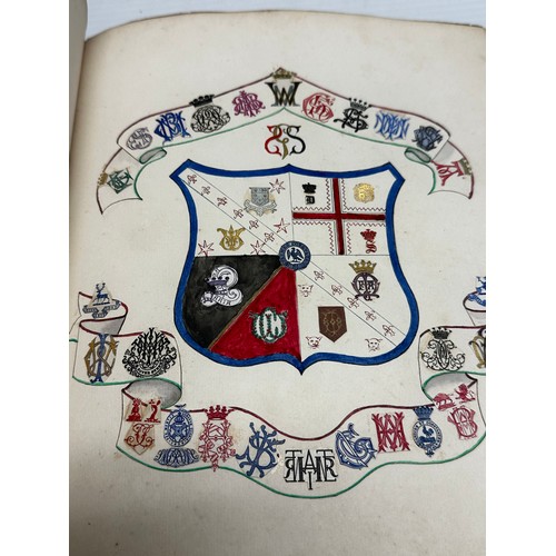 301 - A unique and extensive collection of C19th and C20th albums,  containing family and heraldic crests ... 