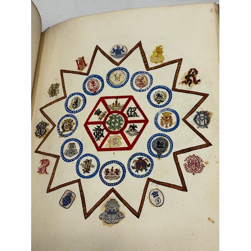 301 - A unique and extensive collection of C19th and C20th albums,  containing family and heraldic crests ... 