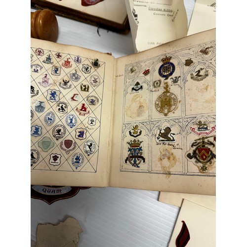 301 - A unique and extensive collection of C19th and C20th albums,  containing family and heraldic crests ... 