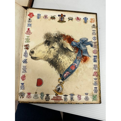 301 - A unique and extensive collection of C19th and C20th albums,  containing family and heraldic crests ... 