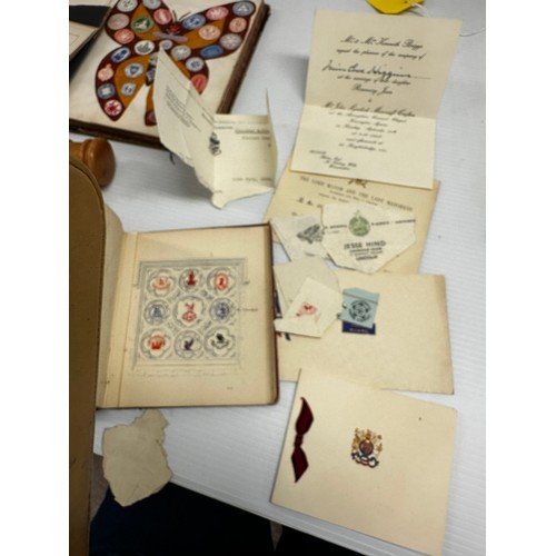 301 - A unique and extensive collection of C19th and C20th albums,  containing family and heraldic crests ... 