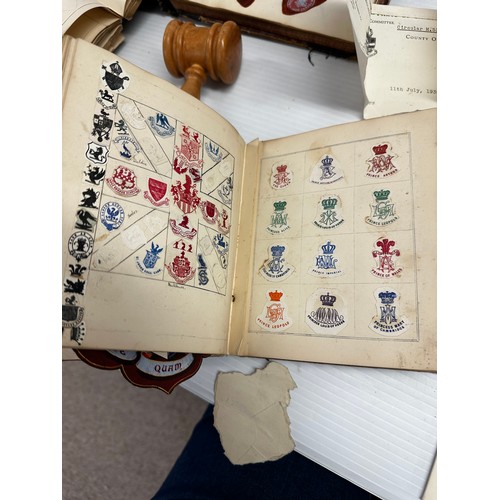 301 - A unique and extensive collection of C19th and C20th albums,  containing family and heraldic crests ... 