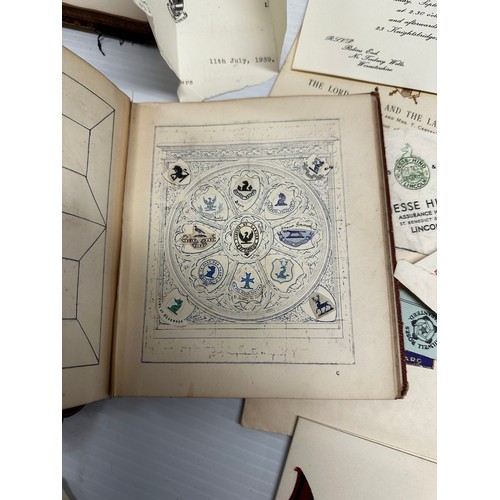 301 - A unique and extensive collection of C19th and C20th albums,  containing family and heraldic crests ... 