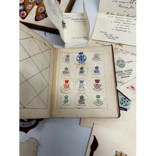 301 - A unique and extensive collection of C19th and C20th albums,  containing family and heraldic crests ... 