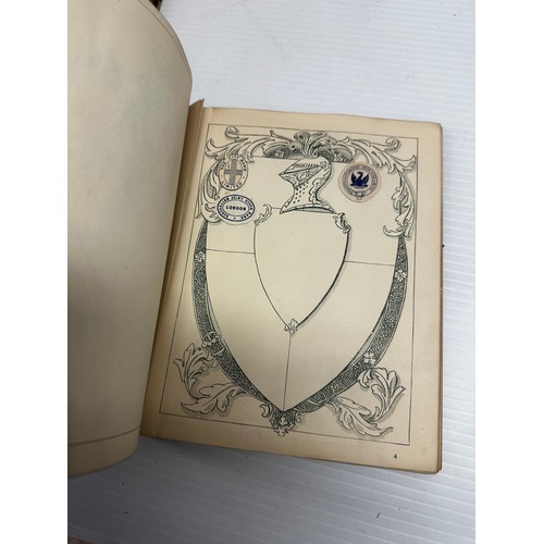 301 - A unique and extensive collection of C19th and C20th albums,  containing family and heraldic crests ... 