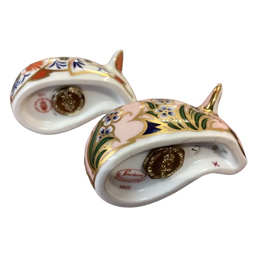 444 - Collection of Royal Crown Derby models of piglets, six in total, condition almost as new