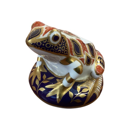 438 - Three Crown Derby Models, Garden Snail, limited edition, 1274 of 4500 together with models of a seat... 