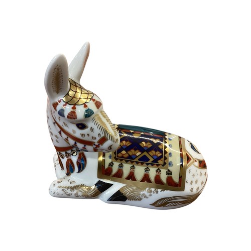 436 - Two Royal Crown Derby models of donkeys, signature edition example by John Ablitt, condition good (a... 