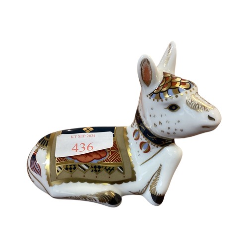 436 - Two Royal Crown Derby models of donkeys, signature edition example by John Ablitt, condition good (a... 