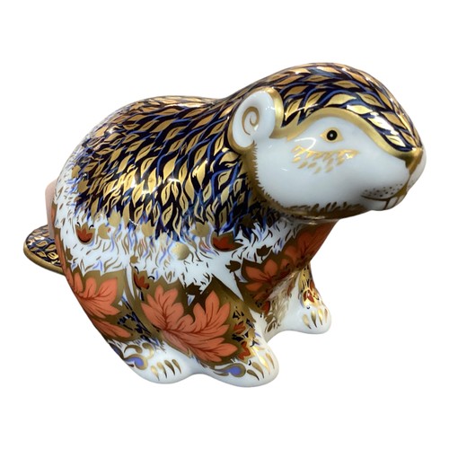 431 - Three Crown Derby Models of Beavers to include a numbered signature edition example.