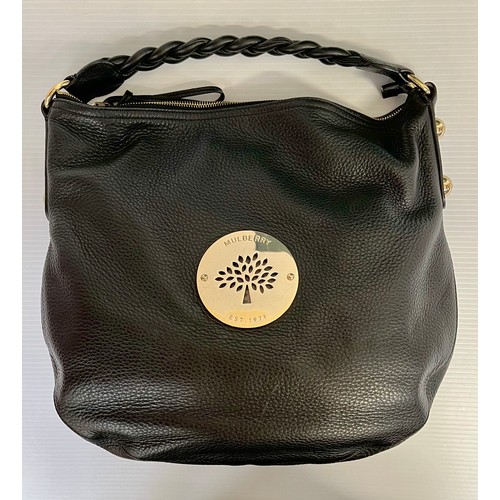 268 - MULBERRY, ladies black shoulder bag, with original dust bag, original shopping bag, and envelope wit... 