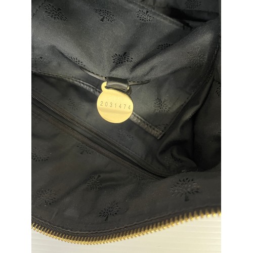 268 - MULBERRY, ladies black shoulder bag, with original dust bag, original shopping bag, and envelope wit... 