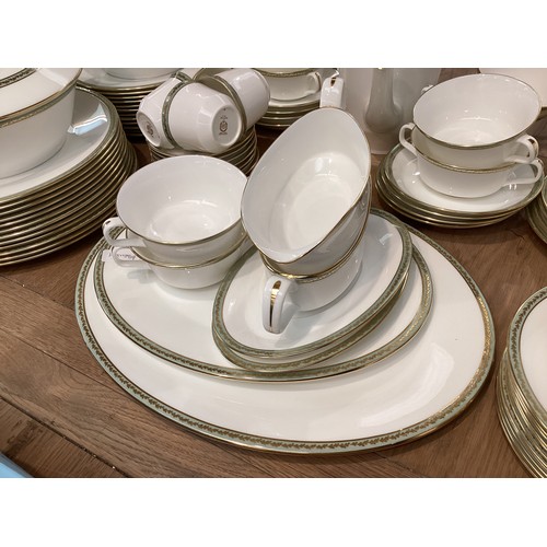 394 - An extensive Minton part dinner service in The Milford pattern , Tureens , sauceboats, coffee pot. O... 