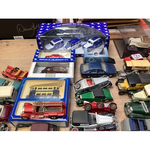 389 - A large collection of model cars, makers Lesney, Triang,  Corgi , matchbox and some modern boxed and... 