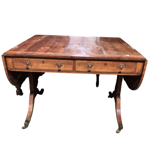 565 - Seven pieces of period and later furniture for restoration, Georgian Mahogany side table with drawer... 