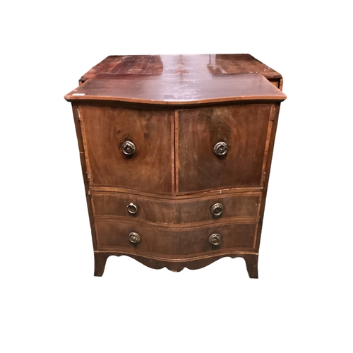 565 - Seven pieces of period and later furniture for restoration, Georgian Mahogany side table with drawer... 