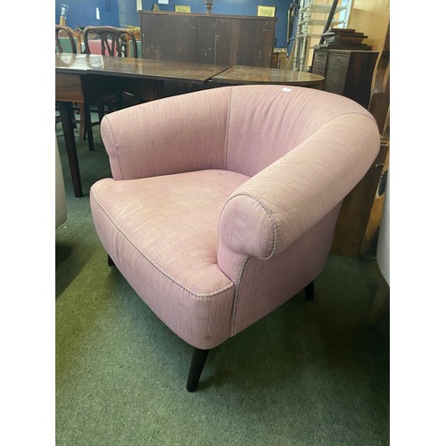 597 - Designers Guild contemporary tub / club chair. 101 cm W