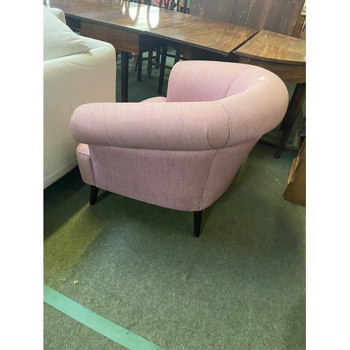 597 - Designers Guild contemporary tub / club chair. 101 cm W