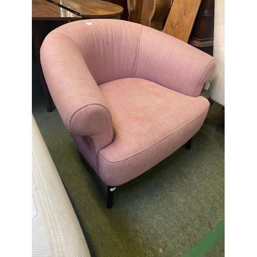 597 - Designers Guild contemporary tub / club chair. 101 cm W