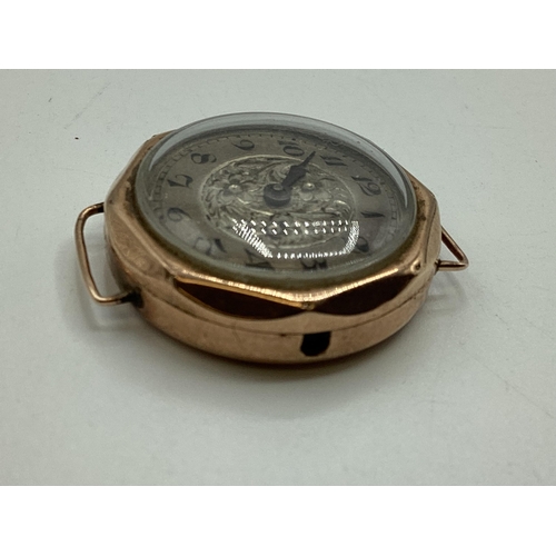 107 - An 18ct gold cased Lady's watch by Nissim on a leather strap. Case. 18mm. Together a 9ct gold cased ... 