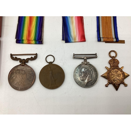 204 - A collection of World war I medals to Captain CH Ker, together with an Edward VII Tibet 1903-1904 me... 