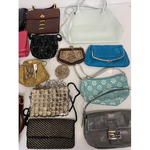 256 - A quantity of bags (18), including Bulgari, Celine, Fendi, all in used and worn condition, see all i... 