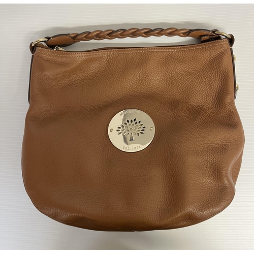 267 - MULBERRY ladies brown tan handbag, with original dust jacket and shop bag, and envelope with authent... 