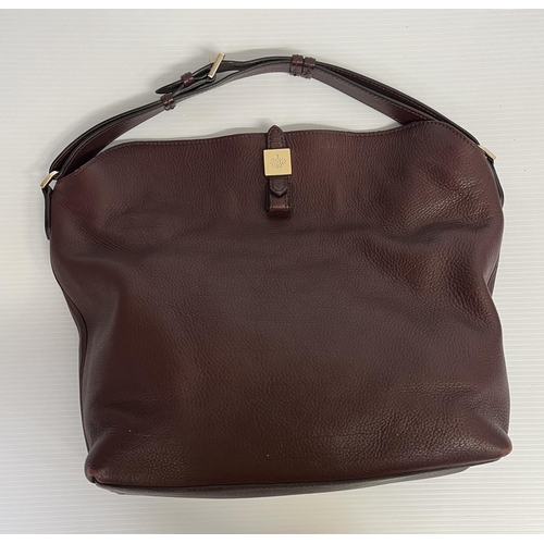 269 - MULBERRY, ladies burgundy shoulder bag, number 2169523,with original dust bag, shopping bag, and env... 