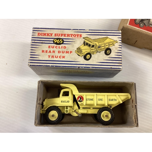 424 - A collection of six boxed Dinky toy trucks and cars to include Guy Flat truck No51, Austin Taxi No25... 