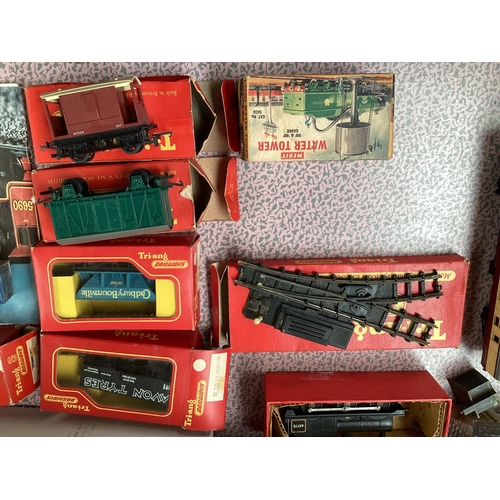 426 - A collection of Triang and Lima model trains and equipment , mostly boxed.