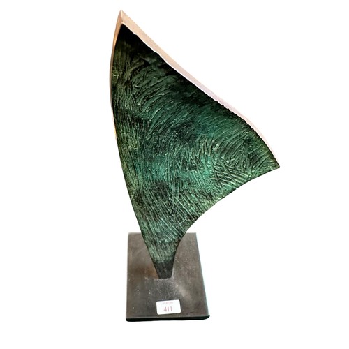 411 - A collection of five abstract bronze sculpture by Margaret Lovell D.LITT (Hon) D.F.A. (Lond) F.R.B.S... 