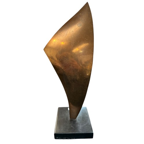 411 - A collection of five abstract bronze sculpture by Margaret Lovell D.LITT (Hon) D.F.A. (Lond) F.R.B.S... 