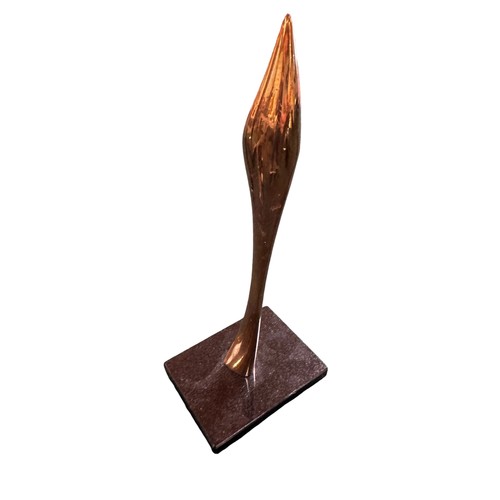 411 - A collection of five abstract bronze sculpture by Margaret Lovell D.LITT (Hon) D.F.A. (Lond) F.R.B.S... 