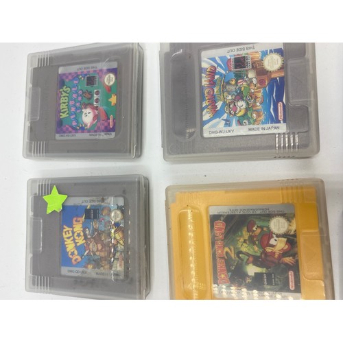 353 - Game boy with original carry case and games.  Super Mario Land 6 Golden Coins, Donkey King Land 2, E... 